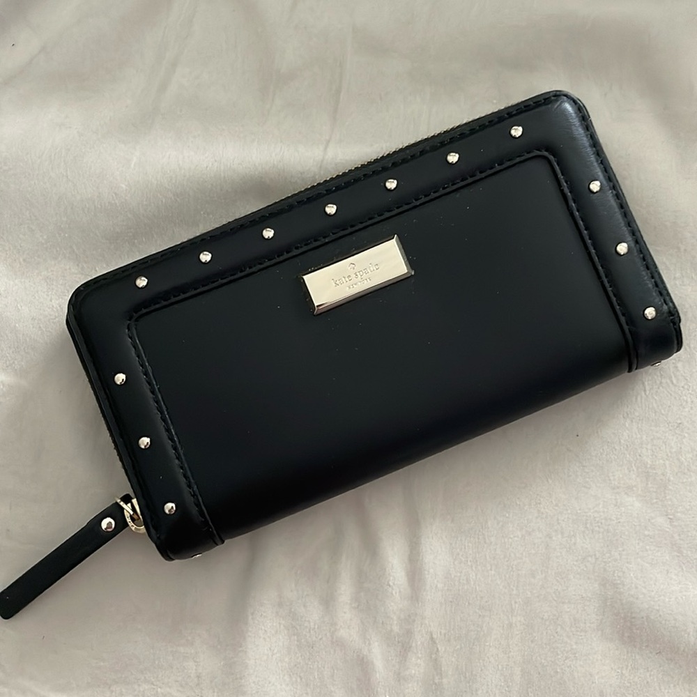 Kate Spade Austin Street Black Leather Organizer Wallet